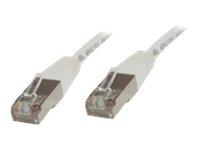 MicroConnect Nettverkskabel - RJ-45 (hann) til RJ-45 (hann) - 50 cm - skjermet, beskyttet tvunnet parkabel (STTP) - CAT 6 - halogenfri - hvit