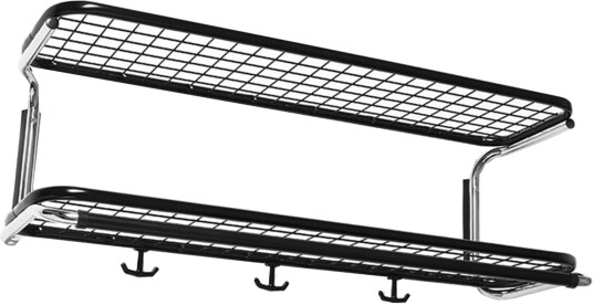 Essem Design Classic 650 Hatthylla Svart/krom 120 Cm Hattehyller Og Skohyller Gunnar Bolin Sølv,Svart Metall/plast