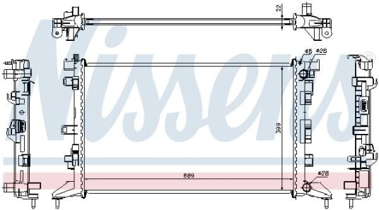 Radiator NISSENS 637602 Radiator NISSENS 637602
