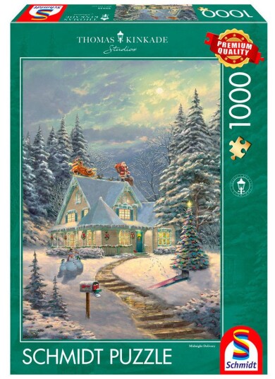 Schmidt Puslespill Thomas Kinkade Puslespill 1000 brikker Julaften