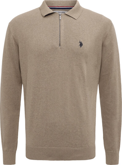U.S. Polo Assn. Umsanka Polo Ls Knt Beige M