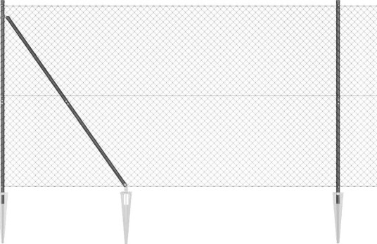 Kjedejernsgjerde med 13 spikerpinner 1.6x25 m Galvanisert stål