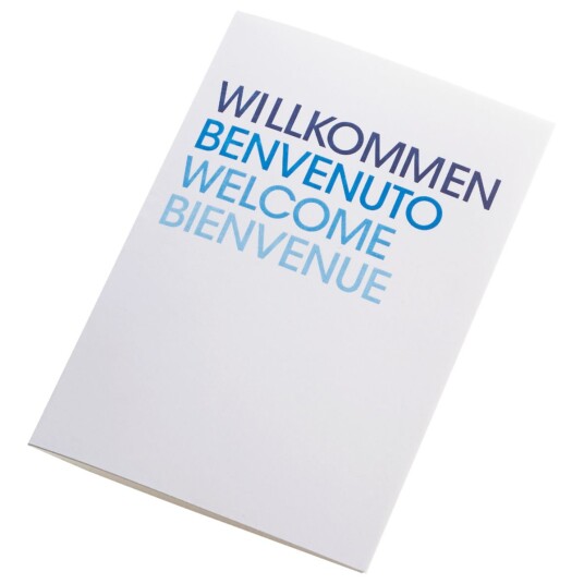 PULSIVA Nøkkelkortholder Welcome foldet 10x7 cm (LxB) Hvit/Blå 100 Stykk / Forpakning PULSIVA Nøkkelkortholder Welcome foldet 10x7 cm (LxB) Hvit/Blå 100 Stykk / Forpakning