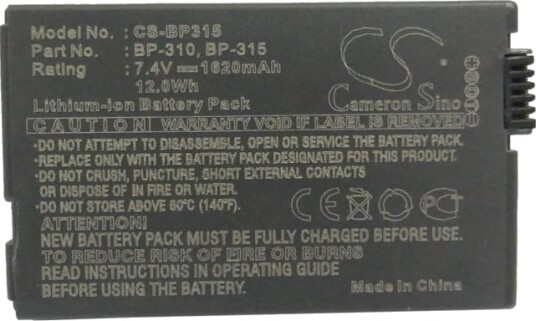 Cameron Sino Batteri til kamera for Canon DC51, IXY DVM5, MVX4i osv.