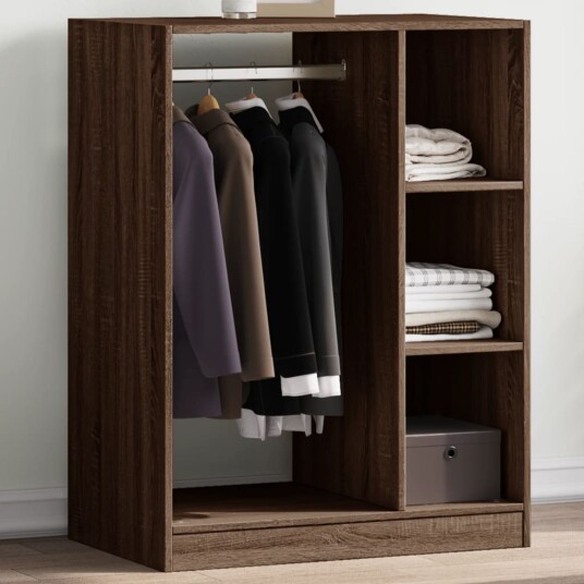 Garderobe brun eik 77x48x102 cm konstruert tre