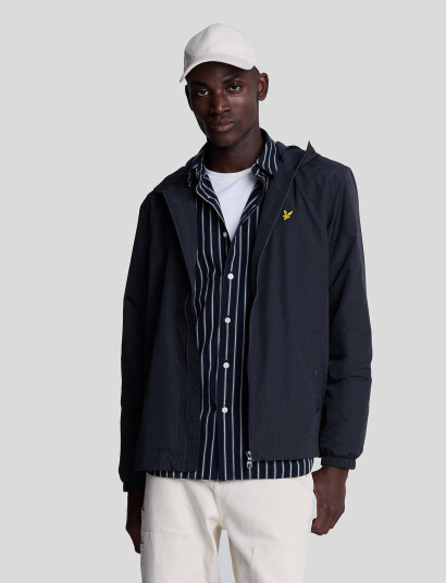 Lyle & Scott Zip Through Hooded Jacket - Navy - XS Lyle & Scott Zip Through Hooded Jacket - Navy - XS