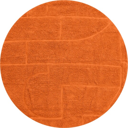 Runde tepper   Cremona Natural Cotton Shaggy oransje Størrelse: Ø 200 cm