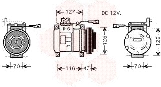 AC-kompressor VAN WEZEL 2800K077