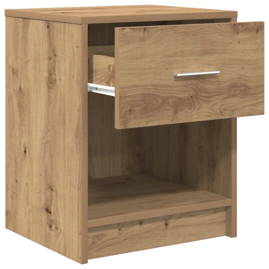 Nattbord 2 stk med skuff artisan eik 40x34x50 cm