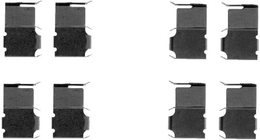 Monteringssett, bremseklosser HELLA 8DZ 355 204-811