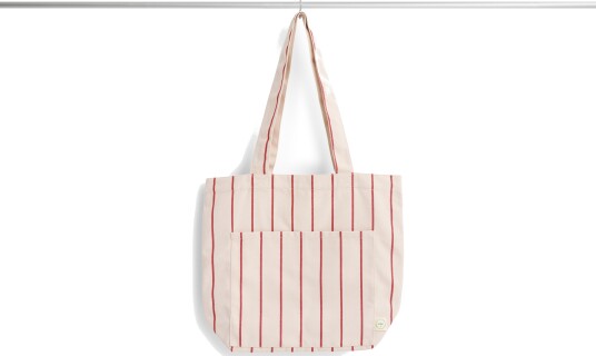 Outdoor Market Tote Bag Medium Beige With Red Stripe Outdoor Market Tote Bag Medium Beige With Red Stripe