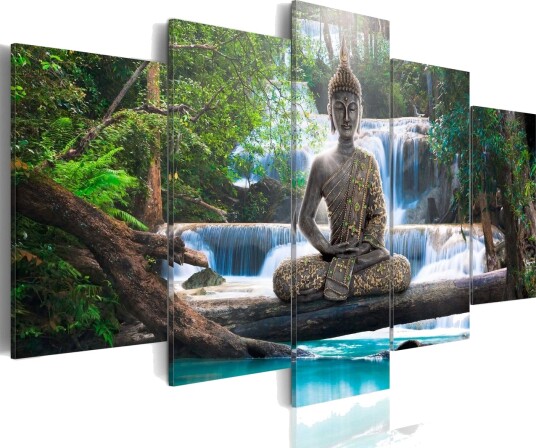 Bilde Buddha And Waterfall 200x100 Artgeist sp. z o. o.
