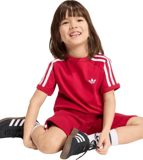 Adidas Originals 3 Stripes Tee Red 128