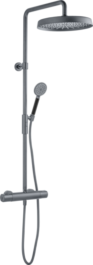 Tapwell ARM7200 Takdusj med trykk- og termostatstyrt dusjbatteri-Ascot Grey