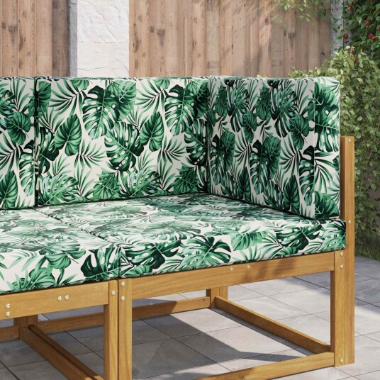 vidaXL Ute sofa pute 3 pcs Blad mønster Polyester