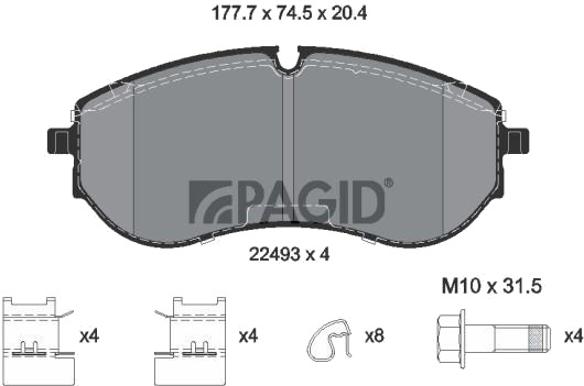 PAGID T2835N Bremseklosser