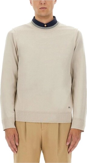 PS By Paul Smith Herre Strikkevarer Hvit M,