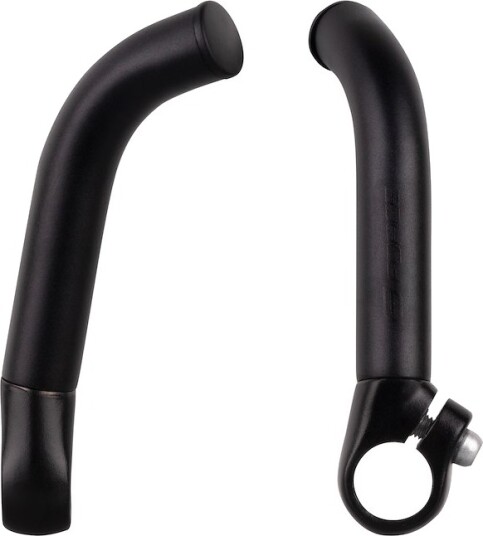 FORCE bar ends B4.3 14,5 cm lang aluminium matt sort