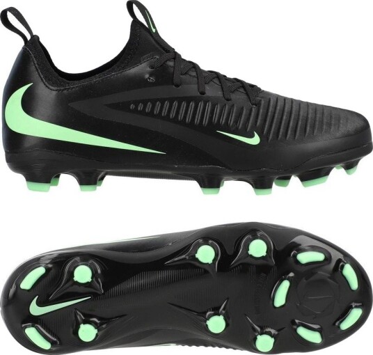 Nike Phantom 6 Academy Low Cut Mg Shadow   Svart/illusion Green Barn   Multi Ground (Mg) størrelse 36