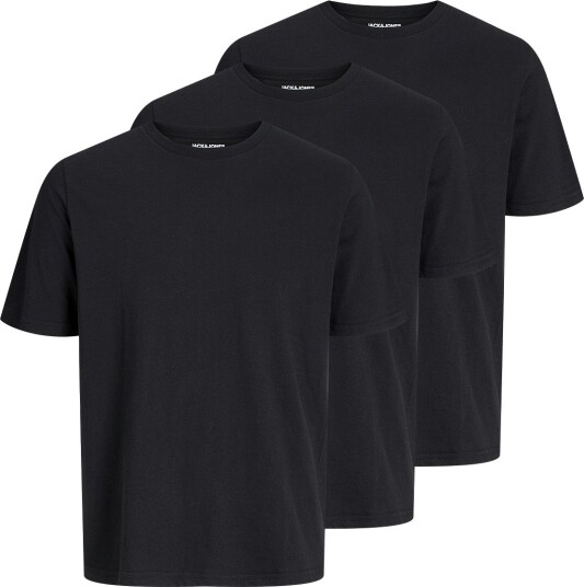 Jack & Jones Jacunder Tee Crew Neck 3 Pack Noos Black S