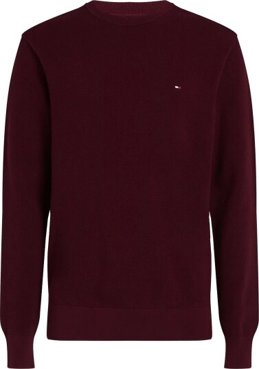Tommy Hilfiger Essential Structure Crew Neck Burgundy L