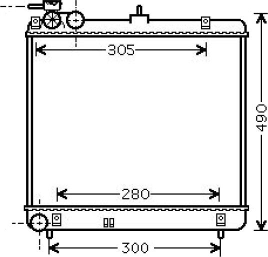DIEDERICHS DCM3703 Radiator motorkjøling DIEDERICHS DCM3703 Radiator motorkjøling