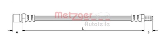 Bremseslange METZGER 4110483