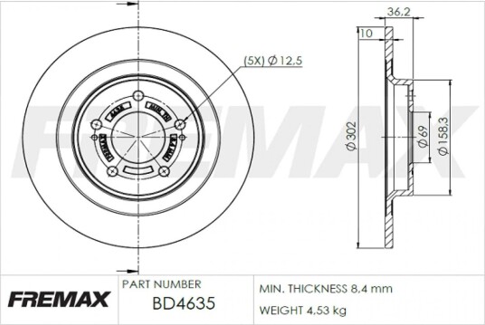 Bremseskive FREMAX BD-4635