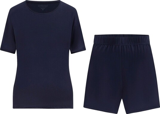 Bamboo Basics   Pysjsett B.B Pyjama Set Short   Blå