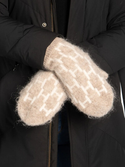 Hést Gera Mittens Beige ONE SIZE