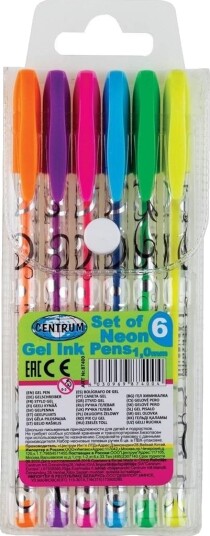 Centrum Edukacji Dzieciecej Neon Gelpennsett Med 6 Farger 87400