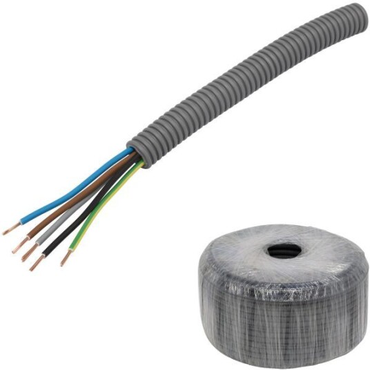 Pipelife FK PowerFlex Kabel forhåndslagt, temperaturklasse II 100 m, 5G 1,5 mm², ytre Ø 16 mm