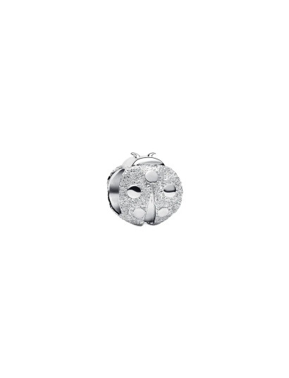 Pandora Textured Ladybird Mini Charm   Silver   ONE SIZE