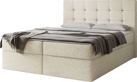 Kleiv kontinentalseng med oppbevaring 180x200 cm - beige