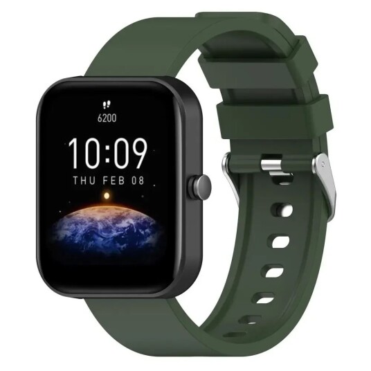 INCOVER Universal Silikon Smartwatch Rem (20mm) m. Metallspenne - Mørk Grønn INCOVER Universal Silikon Smartwatch Rem (20mm) m. Metallspenne - Mørk Grønn