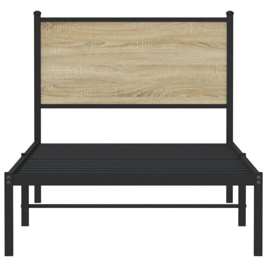 Sengeramme i metall uten madrass sonoma eik 90x200 cm 8721102952968