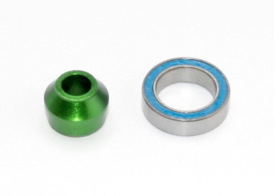 Traxxas 6893G Bearing Adapter Alu Green with Ball Bearing 10x15x