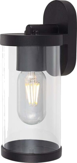V Tac E27 vegglampe med opp/ned lys IP44 utendørs matt sort uten lyskilde