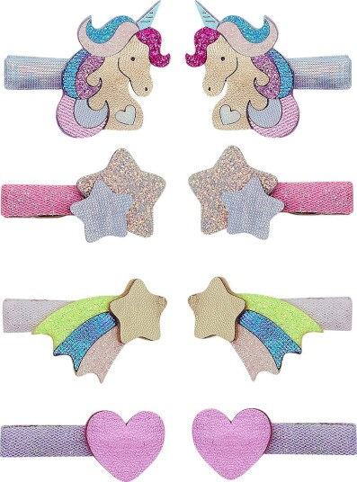 Mimi & Lula 8 Hair Clips Unicornland MULTI One Size