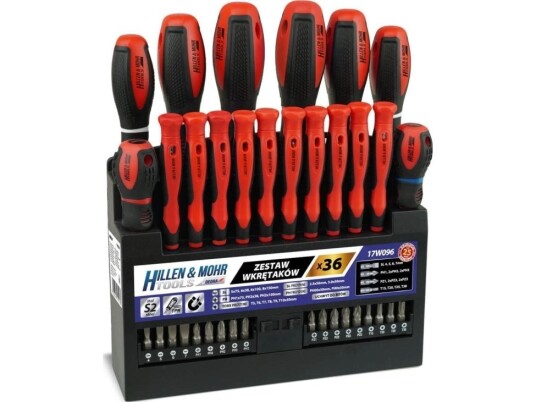 Dedra Set Of 36 Pcs Screwdrivers And Bits With A Stand, S2 Steel Dedra Set Of 36 Pcs Screwdrivers And Bits With A Stand, S2 Steel