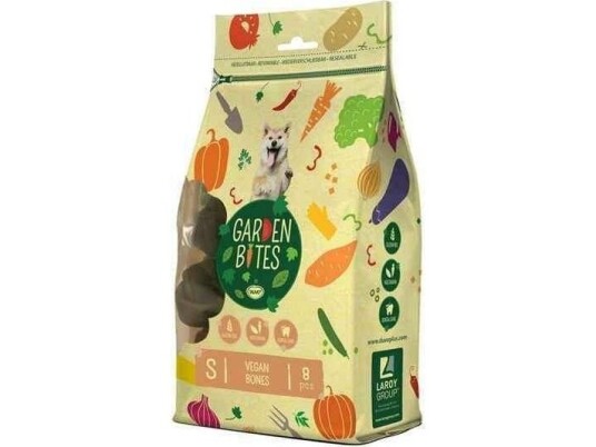 Duvo+ Garden Bites Vegan Bones Liten Veske Liten Bundet Tannrengjøringskuber Pakke. 340 G