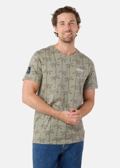 Seaside Ocean Tee Sage Green Palm 2xl Strandklær