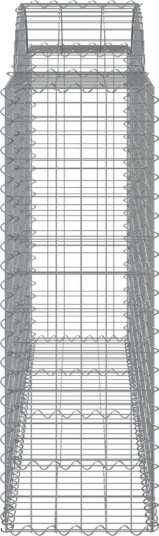 vidaXL Gabionkurver buede 10 stk 200x50x120/140 cm galvanisert jern
