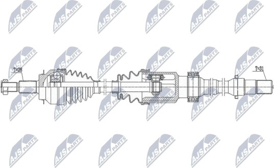 Nty Drivaksel NTY NPW MZ 076 Nty Drivaksel NTY NPW MZ 076