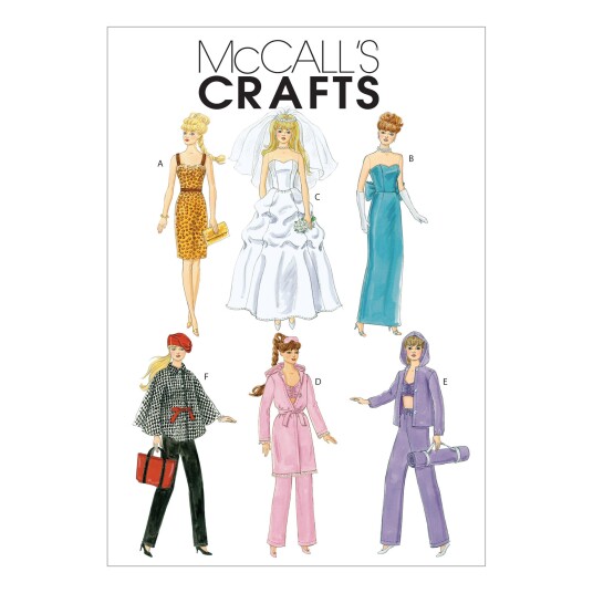 McCall's 6258 - Dukkeklær STRL: Alle inkludert
