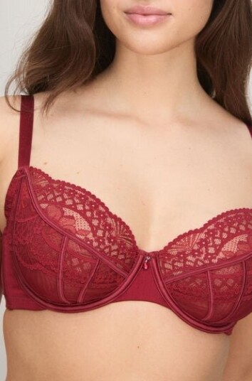 Hunkemöller Ikke-Polstret Bøyle-BH Tosca Rød Hunkemöller Ikke-Polstret Bøyle-BH Tosca Rød