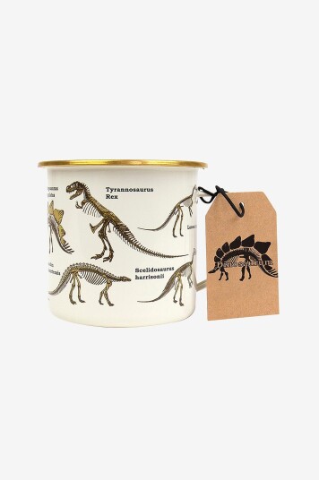 Gift Republic - Emaljekrus Dinosaurer - Beige Gift Republic - Emaljekrus Dinosaurer - Beige
