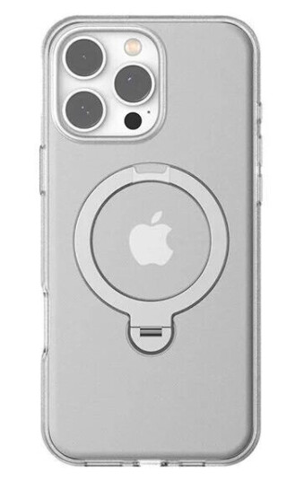 Torras Ostand Spin Series Case for iPhone 16 Pro Transparent