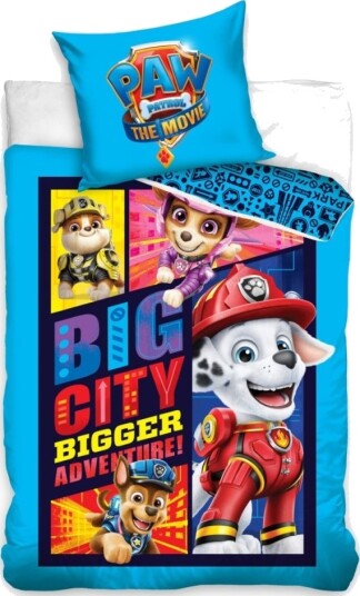Paw Patrol The Movie ""Big City"" Sengetøj 140 X 200 Cm 100 Procent Bomuld