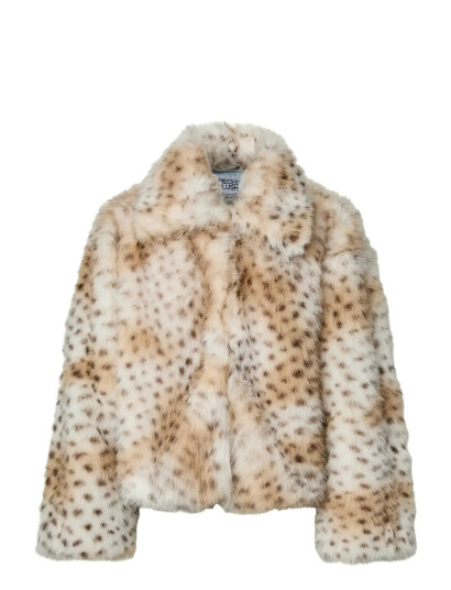 Pieces Pcplush Short Fluffy Jacket   Beige   XS